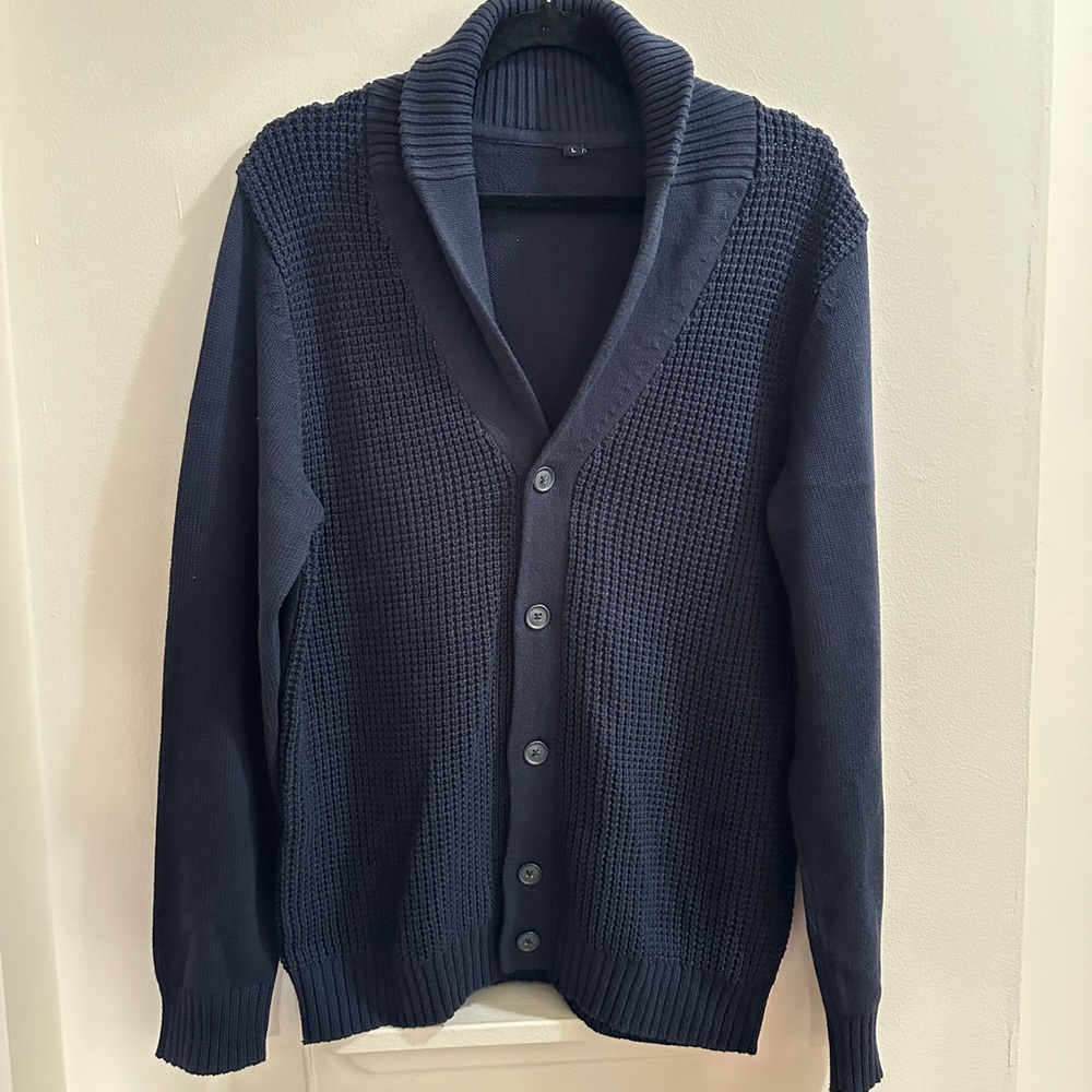 Navy Blue Women's Sweater - Picture 8 of 11